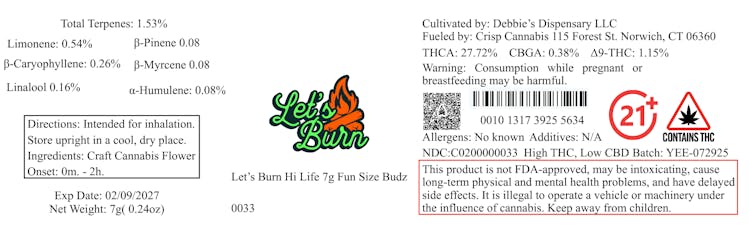 Let's Burn Hi Life 7g Fun Size Budz 0033