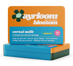 Ayrloom | Cereal Milk | Hybrid | 5 Pack Infused Pre-Roll | 3g