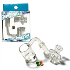 Generic | Banger Set | 14mm | 90 Degree | Flat Bottom Quartz | Assorted