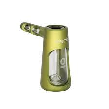 ONGROK - GLASS - ALUMINUM GLASS BUBBLER - GREEN