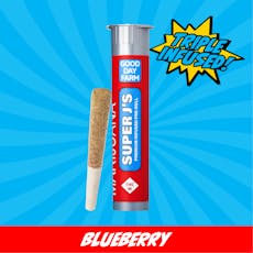 GDF: Infused Pre-Roll | Blueberry x Gush Mintz #8 | Super J's | 1g