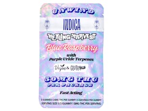 HLH Blue Raspberry Gummies 2pk 50mg THC