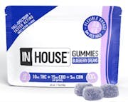 In House: Fast Acting Gummies | Blueberry Dream | 2:3:1 THC:CBD:CBN | 10mg THC: 15mg CBD: 5mg CBN | 10pk