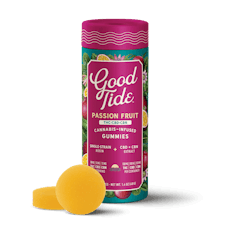 Good Tide Hash Rosin Gummies 100 MG Passion Fruit 1:1:1 (100 MG: THC, CBD, CBN)