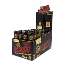 Raw | Black Classic Cones | King Size (3pk)