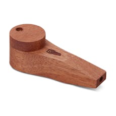 Circle Wood Pipe - African Mahogany | Bearded