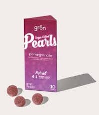 Pearls - Pomegranate (H) - 4:1 CBD/THC Gummies 10pk - 100mg