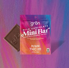 Milk Chocolate Dusted w/Sea Salt (H) - Grön - 100mg Chocolate Mini Bar
