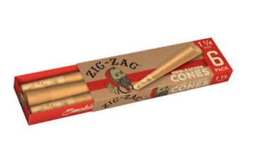Unbleached 1 1/4" Pre-Rolled Cones - 6pk