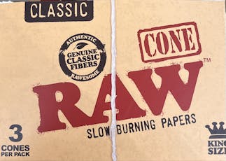 Raw Classic - King Size Cones 3pck
