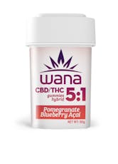 WANA ORGANIC POMEGRANATE BLUEBERRY ACAI 1:5 CBD 20PK GUMMIES 100MG
