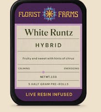 FLORIST FARMS | WHITE RUNTZ | INFUSED PRE ROLL PACK | 0.5G | 5PK