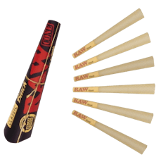 RAW Cones 1 1/4 6pk -Classic Black