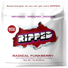 Ripped | Radical Funkberry | Hybrid | Infused Pre-Ground Flower | 7g