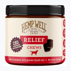 Hemp Well Relief Soft Chews for Dogs (60 Pack)