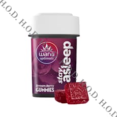 Wana Optimal Stay Asleep Dream Berry Gummies 20:5:5:10 CBD/THC/CBG/CBN 100mg