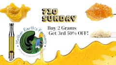 710 Sunday - Buy 2 Grams of Wax Get 3rd 50% OFF