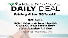 Friday 4 for 20% off