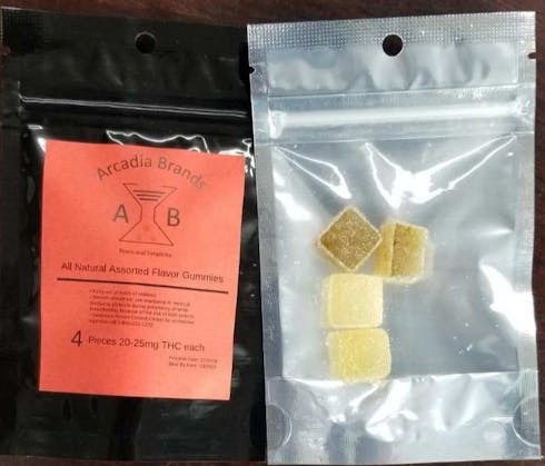 4pk Arcadia Gummies 80mg total