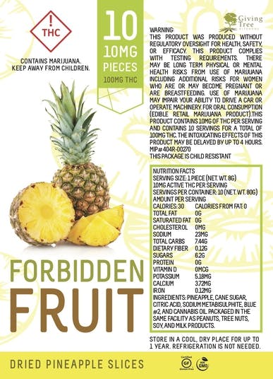 Forbidden Fruit Dried Pineapple (Rec)