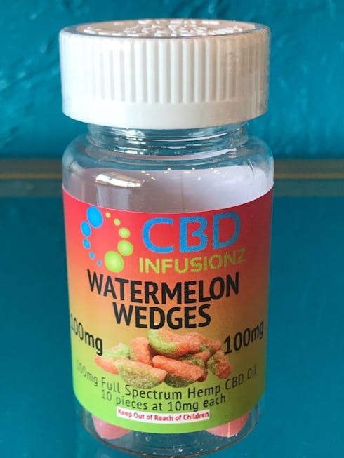 CBD INFUSIONS WATERMELON WEDGES 100 MG (TAX INCLUDED)