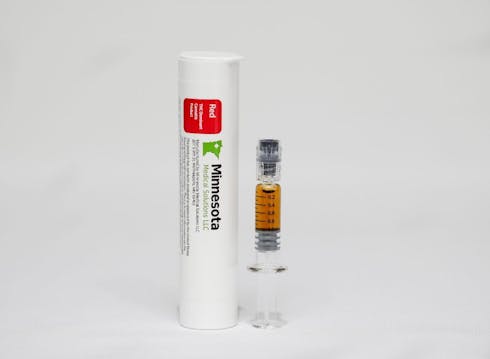 Red Distillate Bulk Oil for Vaporization - 1 gram Syringe