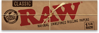 Raw Classic Natural Unrefined Papers 1 1/4 Size (No Tips)