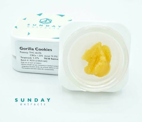 Sunday Extracts Gorilla Cookies Cured Resin