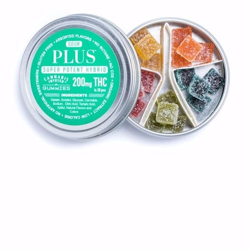 Plus - Sour Blueberry Gummies (H) 100mg THC