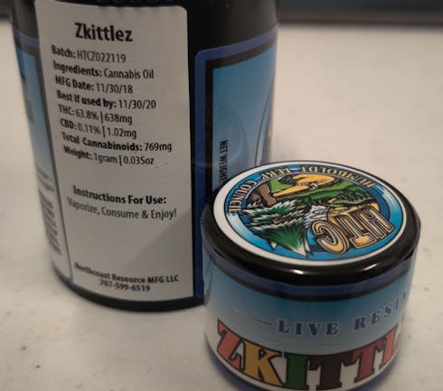 1g Zkittlez Live Resin- 63.76% THC- HUMBOLDT TERP COUNCIL