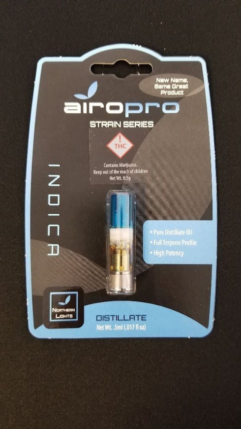 AiroPro - Northern Lights Indica Distillate Cartridge | .5g