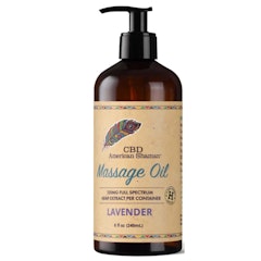 CBD American Shaman Hemp CBD Bath & Body CBD Massage Oil - Lavender - 120mg (240ml)