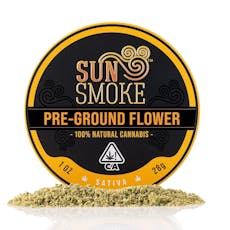 SUNSMOKE - SATIVA BLEND - PRE-GROUND FLOWER - 28G
