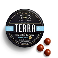 140mg 5:2 THC:CBN Milk and Cookies Terra Bites (5mg THC, 2mg CBN each - 20 pack) - Kiva