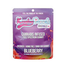 Kushy Punch Gummy - Recover/Blueberry (CBD 1:2) (30mg CBD/60mg THC)