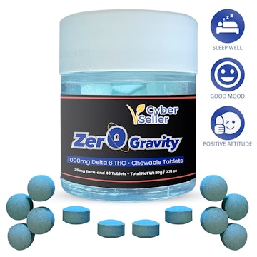 Delta 8 THC Chewable Tablets ZERO GRAVITY 1000 mg