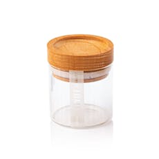 RYOT Glass Jar w/Tray Lid - Clear w/Beech Lid