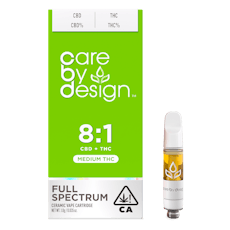 Care By Design: 8:1 Full Spectrum Vape Cartridge (Medium THC) - 1g