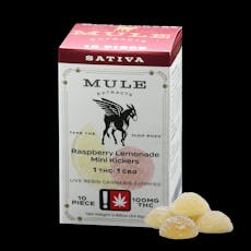Raspberry Lemonade 1:1 THC:CBG Mini Kickers | Mule Extracts