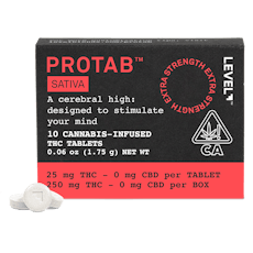 Protab Unflavored Tablets 250mg (10-Pack | 25mg Each)