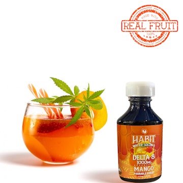 All Natural Water-Soluble Delta-8 Syrup | Mango