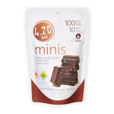 420 Minis 1:1 Dark Choc. Sea Salt 10pk - Evergreen Herbal