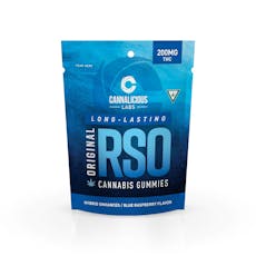 Blue Raspberry RSO Gummies, Hybrid, 200mg