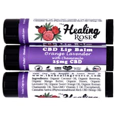 CBD Lip Balm | Orange Lavender | 25mg CBD | The Healing Rose