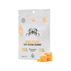 Heavy Hitters Sour Peach Fast Acting Gummies 100mg