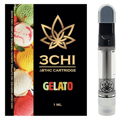 3CHI Delta 8 THC Vape Cartridge 1ml - Gelato – hempgeek