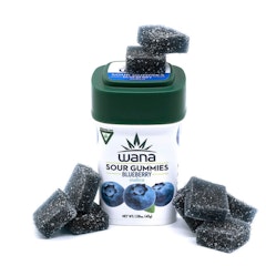 Wana Brands Edibles Candy Blueberry Indica Sour Gummies 100mg 10-pack