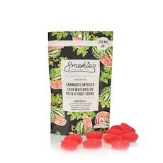 250MG | Delta 8 Sour Watermelon Gummies | Smokiez