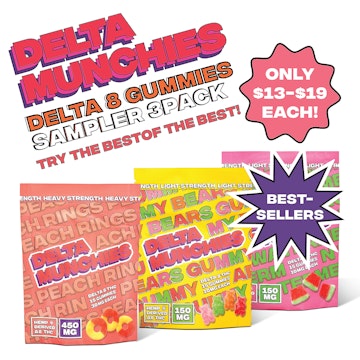 Sampler 3 pack TRY THE BEST SELLERS | Delta Munchie's Gummies! ONLY $13-$19 each