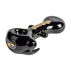 Cheech & Chong Glass 4.5" Black Dave's Not Here, Man Hand Pipe W/Ash Catcher Mouthpiece